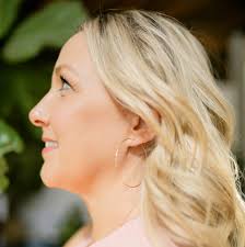 Small Gold Hoop Earrings • 1 Inch Skinny Hoop Earrings • Threader Hoop  Earrings