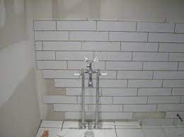 We Are Doing The Walls Just Like This 4x16 White Subway Tiles Offset 30 70 Bathroom Wall Tile Tile Shower Niche White Subway Tiles