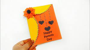 The slits should be one inch apart. Parent S Day Card Making Handmade Easy And Beautiful Card For Parent S Day Parent S Day Cards Youtube
