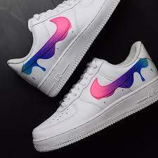Drip Tick Nike Air Force 1 Custom Sneakers Air Custom Drip Force Nike Sneakers Tick Aeria Orange Nike Shoes White Nike Shoes Nike Shoes Air Force