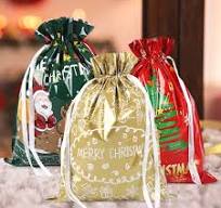 Saco de presente de cordão de natal saco de doces 2023 feliz natal  decoração para casa navidad ano novo grande saco de embalagem de biscoitos  - ...