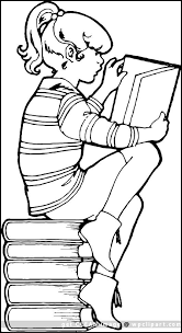 Pin By Lila Glockl On Summer Fun Happy Books Girl Reading Coloring Pages