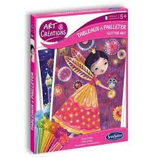 Kit Tableau A Pailleter Princesses 2 Tableaux Art Et Creations Sentosphere Tableau Art Art Tableau