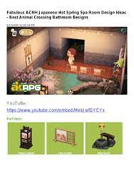 New horizons draws from familiar animal crossing elements while building upon and redecorating them with its fun island motif. Fabulous Animal Crossing Japanese Hot Spring Spa Room Design Ideas Pdf Docdroid