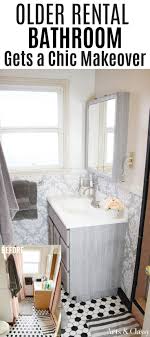 Chic Rental Bathroom Makeover Tutorial Arts And Classy Rental Bathroom Makeover Rental Bathroom Decorating Rental Bathroom