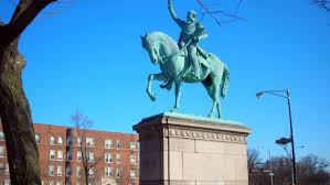 He is astride a horse, below. Washington George Washington Monument Chicago Park District
