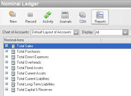 how to view or print a list of nominal codes set up in your