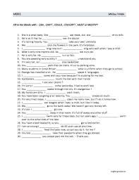 Maybe you would like to learn more about one of these? Fill In The Blanks With Modals Pdf Fill Online Printable Fillable Blank Pdffiller