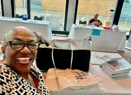 My friend, June Perry-Stevens of BestEd Business, are vendors at the  Ezekiel Hope Breakfast. I also had the pleasure of emceeing the event. We  are celebrating National Skilled Trades Day and honoring