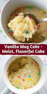 This keto vanilla cake in a mug is perfect for a quick keto treat with some whipped cream and berries. Vanilla Mug Cake Recipe Mug Recipes Mug Cake Mug Cake Microwave