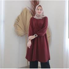 Model baju tunik terbaru 2021 untuk remaja perempuan berhijab (sumber: Harga Murah Wanita Tunik Terbaik Agustus 2021 Shopee Indonesia
