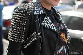Burberry Spiked Leather Jackets Spiked Leather Jacket Leather Jacket Fashion