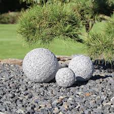 3er Set Granitkugeln In 2020 Garten Deko Gartenkugeln Gartendekoration