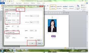 Cara Membuat Cetak Dan Ubah Ukuran Pas Foto 2x3 3x4 4x6 Di Ms Word 2010 2007