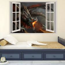 Contribute to dragonkids/room.json development by creating an account on github. Dragon Fire Scene Large Kids Room Wall Sticker Decal Window Removable Mural Ebay