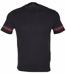 Black And Red Striped T Shirt Mens New Gucci Men S 353896 Black Cotton Red Green Web Stripe Trim T Shirt Xl Gucci Gucci Men Black Cotton Striped Trim