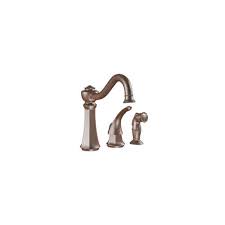 Pulldown wand sidemount handle faucets: 7065orb 7065orb Vestige Single Handle Oil Rubbed Bronze Kitchen Faucet With Matching Finish Side Spray