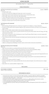 Advanced Quality Engineer Resume Sample Mintresume