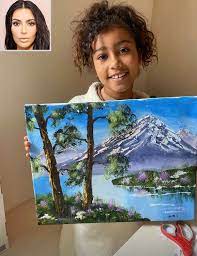Kardashian posted a photo of her, west and three of their kids on her verified instagram account tuesday in honor kardashian and west have reportedly be living apart for some time now. Kim Kardashian Hits Back At People Questioning Daughter North S Painting Abilities People Com