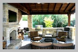 A Great Layout With Covered Seating Area Fireplace And Tv With Bbq And Cooking Space Outdoor Covered Patio Outdoor Rooms Patio Remodel