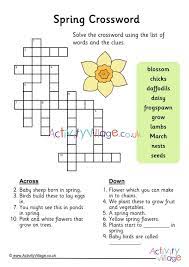 These word search puzzles are free for personal use. Spring Crossword