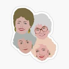 Party and birthday cake 766b. Golden Girls Stickers Redbubble