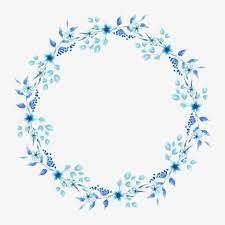 Watercolor Round Style Blue Floral Wreath Watercolor Clipart Wreath Watercolor Png Transparent Clipart Image And Psd File For Free Download Floral Wreath Watercolor Floral Border Design Blue Flower Wreath