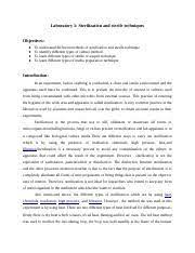 The purpose of this experiment. Microbiology Lab 1 Report Docx Laboratory 1 Sterilization And Sterile Techniques Objectives To Understand Different Methods Of Sterilization And Course Hero