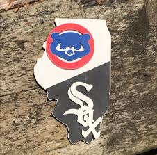A House Divided Split House Wood Sign Cubs White Sox Etsy Man Cave Design Hand Painted Signs Painted Signs