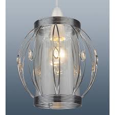 Hurricane lamps that come with clear glass shades bring a touch of vintage warmth to any decoration. Round Glass Ceiling Lamp Shade Chrome Leekes