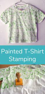 Make a shirt that says anything. Painted T Shirt Stamping A Craft And Activity Make And Takes
