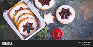 Eric's hungarian grandmother used to make linzer cookies with apricot jam. Christmas New Year Image Photo Free Trial Bigstock