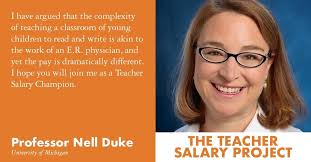 Join @uofmichigan Professor Nell Duke as a Teacher Salary Champion! As she  describes, the complexity of teaching is akin to the work of an E.R.  Physician:  https://nasbe.nyc3.digitaloceanspaces.com/2019/05/Duke_May-2019-Standard.pdf.  Let's give teachers ...