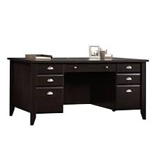 Espresso, rustic oak, walnut, dove gray, dove white: Sauder Shoal Creek Executive Desk Jamocha Wood Finish Buy Online In Bahamas At Bahamas Desertcart Com Productid 9142008