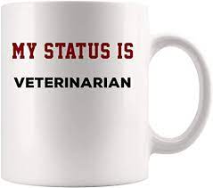( 4.1) out of 5 stars. Amazon Com My Status Is Veterinarian Mug Best Vet Coffee Cup Gift College Graduation Student Back To School Animal Veterinary Rescue Dog Cat Mom Dad Pet Medicine Funny World Most Awesome Kitchen