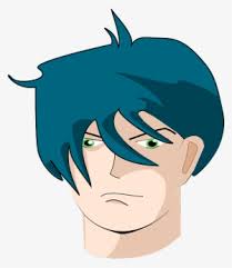 Lunaticlily13 39 8 hpa :: Blue Man Male Face Cartoon Hair Men Long Boy With Blue Hair Cartoon Transparent Png 552x640 Free Download On Nicepng