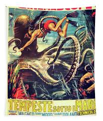 Beneath the 12-Mile Reef'', 1953 Tapestry by Retro Movie Posters - Pixels  Merch