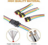 Lukyamzn 4-Pin Electrical 16 AWG 4-Wire Connector Waterproof ...