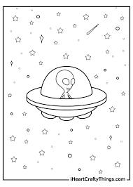 Use colored pencils or markers to make it come to life! Alien Coloring Pages Updated 2021