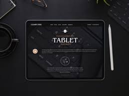 Download Black Office Tablet Psd Mockup Free Mockups Free Tablet Mockups