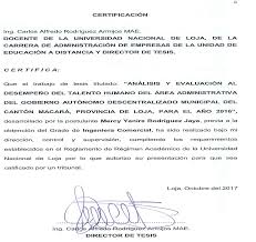 UNIVERSIDAD NACIONAL DE LOJA UNIDAD DE EDUCACIÓN A DISTANCIA CARRERA DE  ADMINISTRACIÓN DE EMPRESAS