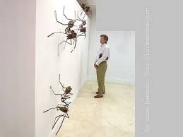 Ant Sculpture Installation Metal Art 4 Ants Contemporary Art Wall Sculpture Insect Anthill Ceiling Home Decor Original Cose Manzano Wall Sculptures Metal Art Sculpture