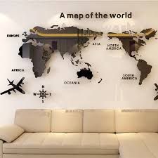 The few home office decorating tips shared. Ws39 World Map Acrylic 3d Solid Crystal Bedroom Wall With Living Room Classroom Stickers Office Decoration Ideas Wall Stickers Aliexpress