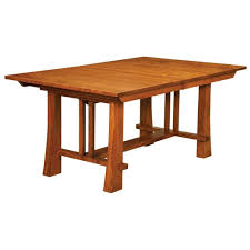 Grant Trestle Extension Table Craftsman Dining Room Trestle Dining Tables Rustic Dining Furniture
