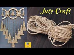 Diy Wall Hanging With Jute Rope Wall Decor Showpiece Making Using Jute Rope Jute Craft Idea Youtube Wall Hanging Diy Jute Crafts Burlap Crafts