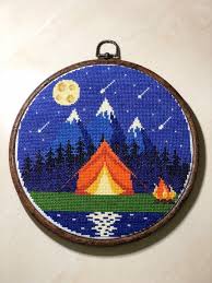 Discount99.us has been visited by 1m+ users in the past month Camping At The Mountains Night Cross Stitch Pattern Modern Etsy Cross Stitch Camping Cross Stitch Patterns Cross Stitch