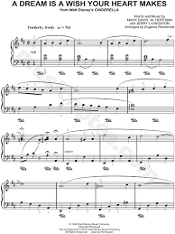 A Dream Is A Wish Your Heart Makes Chords And Lyrics A Dream Is A Wish Your Heart Makes From Cinderella 1950 Sheet Music Piano Solo In D Major Download Print Sheet Music Piano Music Piano Sheet Music