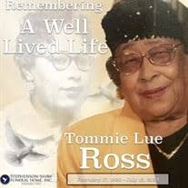 Mrs. Tommie Lue Ross Obituary (2023)