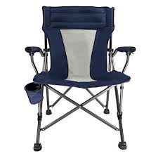 Lch Outdoor Camping Chair Oversized Heavy Duty Folding Mesh Ergonomic High Back Padded Armrest Chair With Headrest Cup Holder Carry Bag Supports 300 Lbs With Images Camping Chairs Cup Holder Headrest