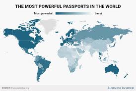 This World Map Shows Which Countries Hold The Most Powerful Passports Business Insider In 2020 World Map Emigration